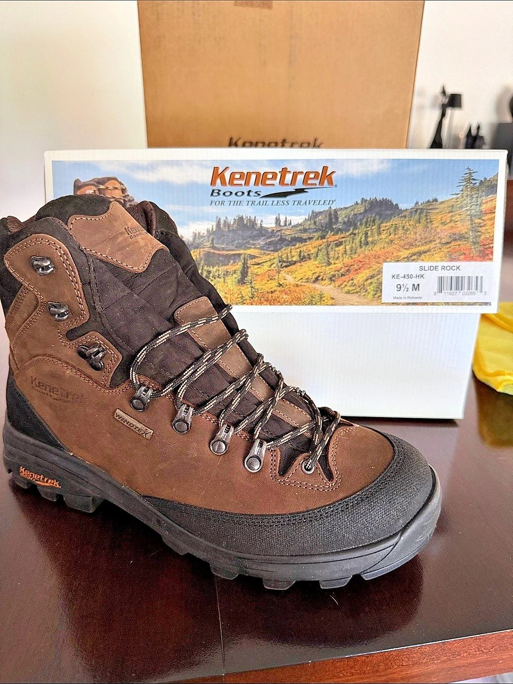 Kenetrek Slide Rock Hiking Boots Brown & Black US 9.5 Like New